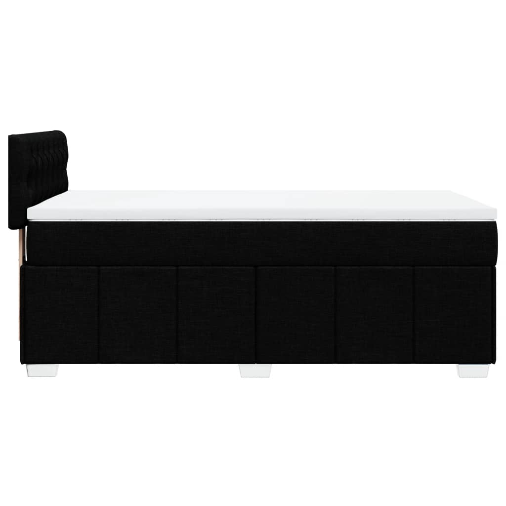 Box spring krevet s madracem crni 90x190 cm od tkanine