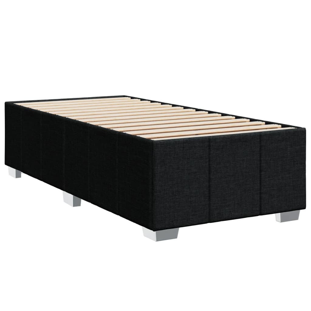 Box spring krevet s madracem crni 90x190 cm od tkanine