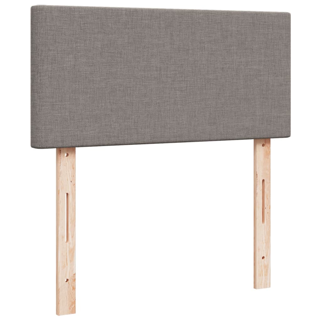 Krevet s oprugama i madracem smeđesivi 100 x 200 cm od tkanine