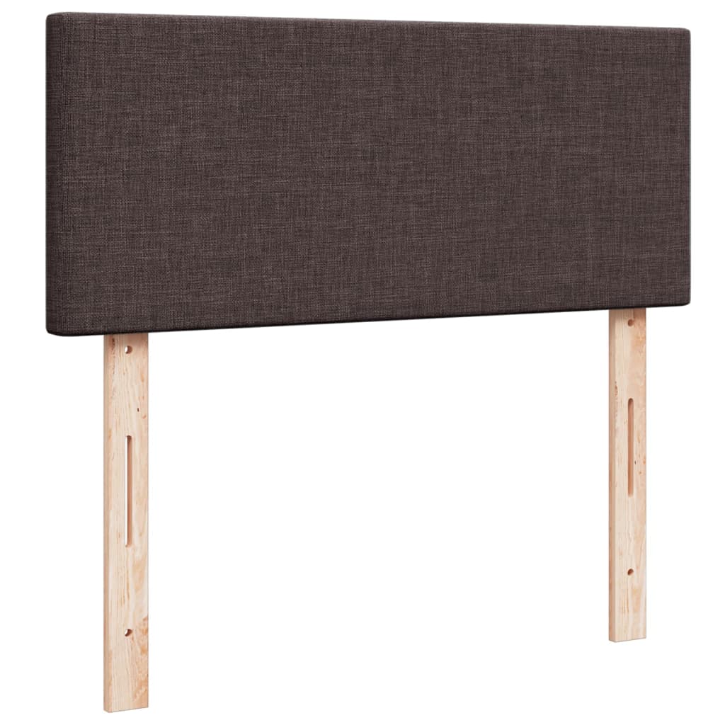 Krevet box spring s madracem tamnosmeđi 120 x 190 cm od tkanine