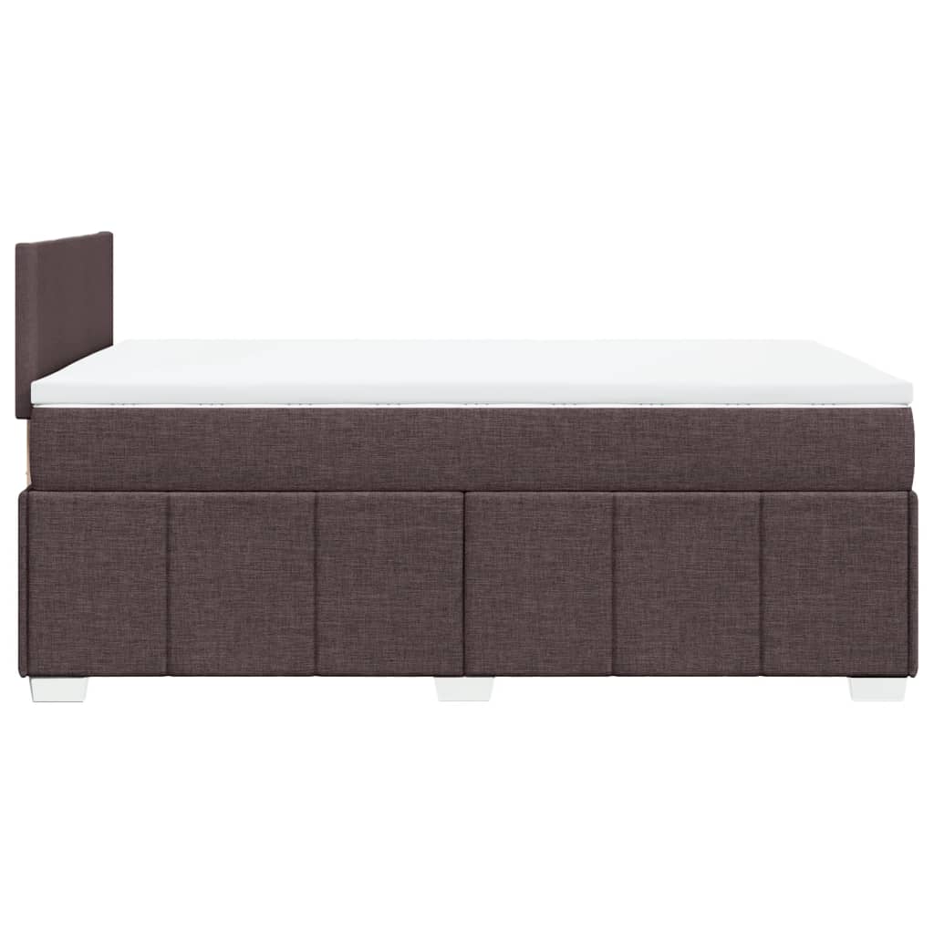 Krevet box spring s madracem tamnosmeđi 120 x 190 cm od tkanine