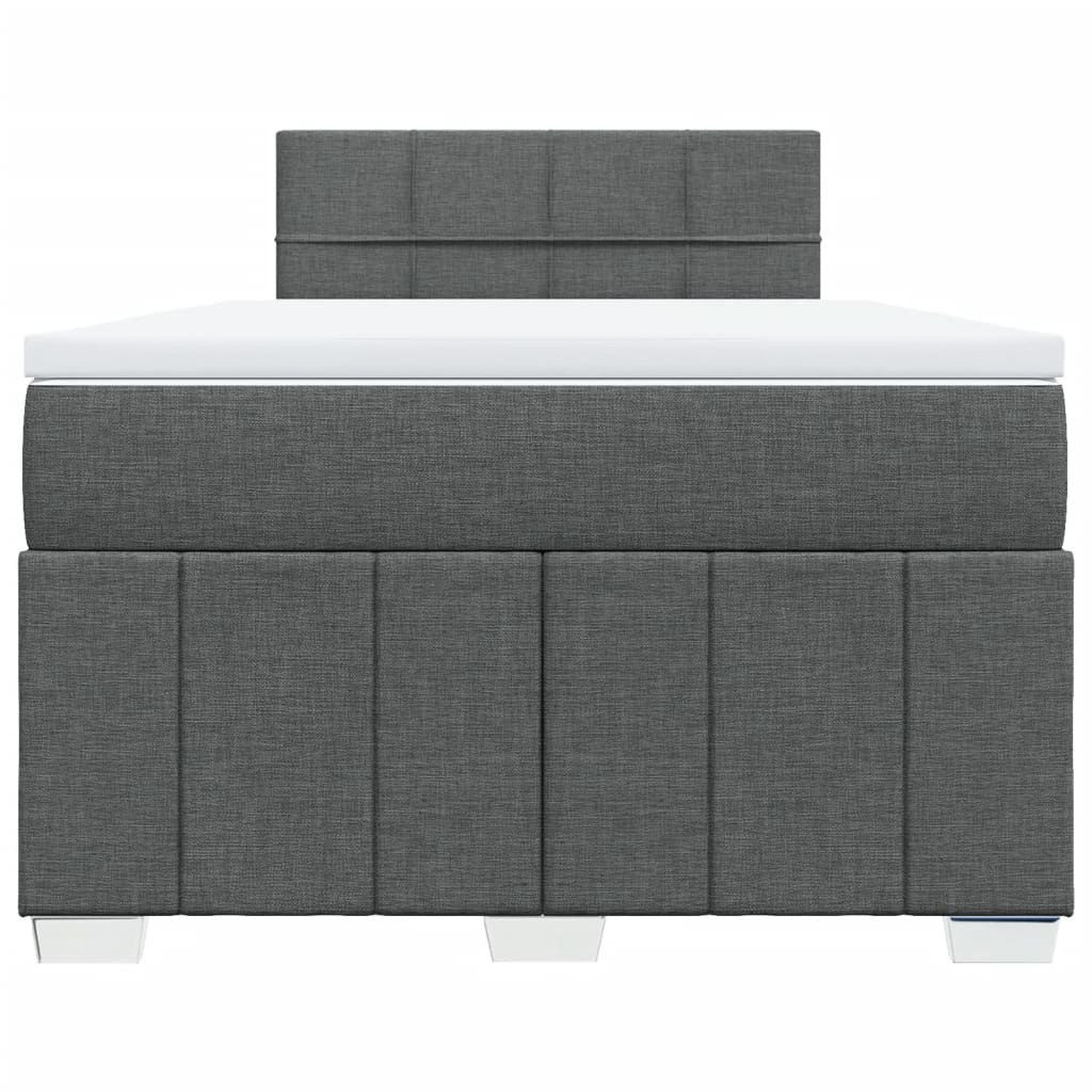 Krevet box spring s madracem tamnosivi 120 x 190 cm tkanina