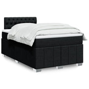 Krevet box spring s madracem crni 120 x 190 cm od tkanine