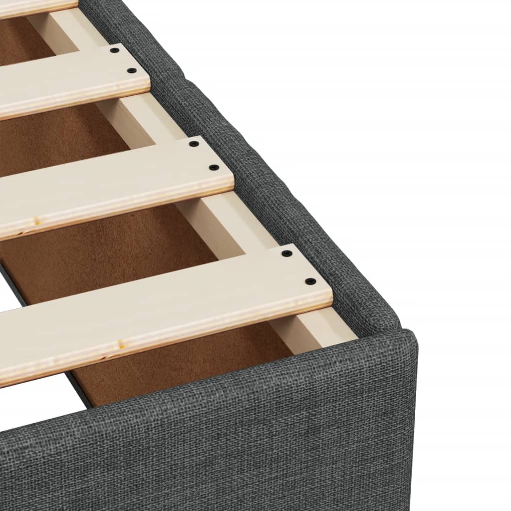Krevet box spring s madracem tamnosivi 120 x 190 cm tkanina