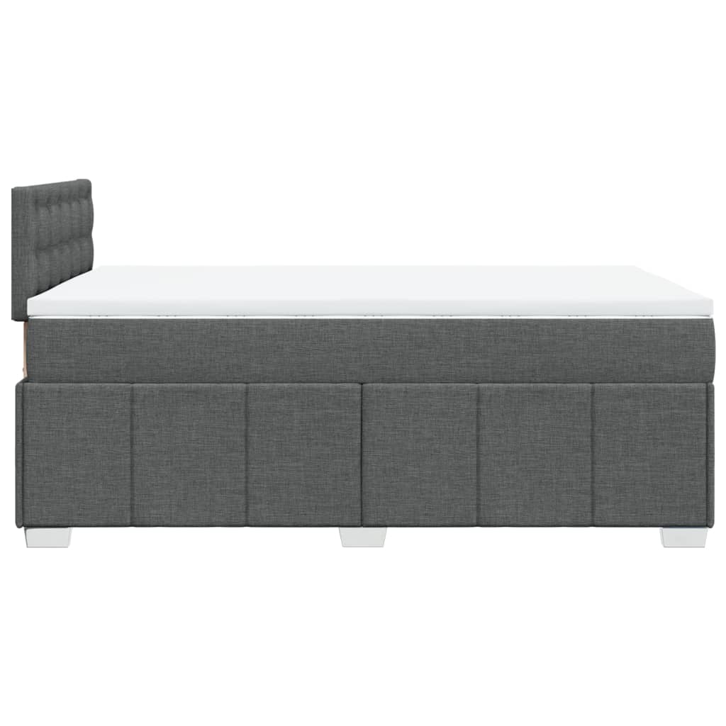 Krevet box spring s madracem tamnosivi 120 x 190 cm tkanina