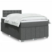 Krevet box spring s madracem tamnosivi 120 x 190 cm tkanina