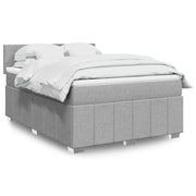 Krevet box spring s madracem svjetlosivi 140x200 cm od tkanine