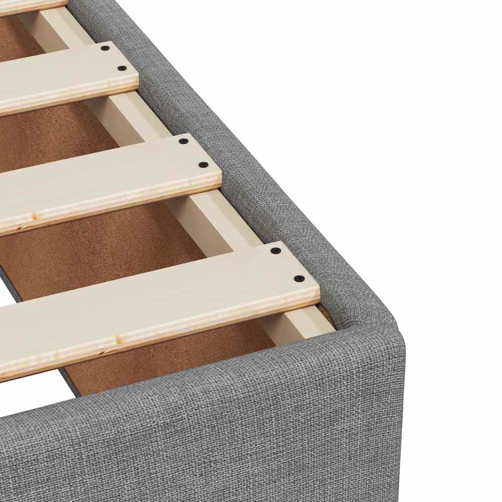 Krevet box spring s madracem svjetlosiva 160x200 cm tkanina