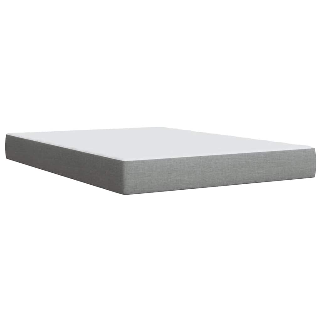 Krevet box spring s madracem svjetlosiva 160x200 cm tkanina