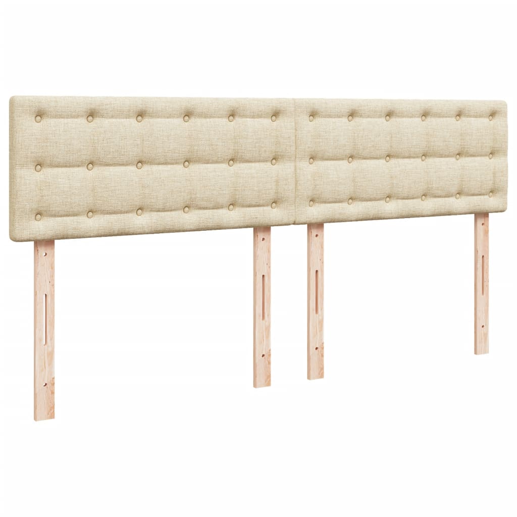 Krevet s oprugama i madracem krem 180x200 cm od tkanine