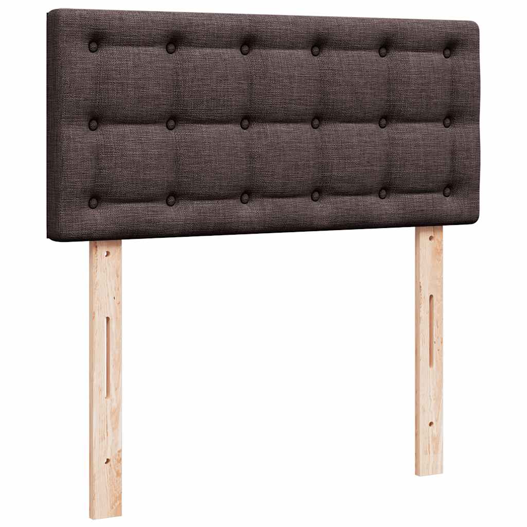 Krevet s oprugama i madracem tamnosmeđi 90 x 200 cm od tkanine