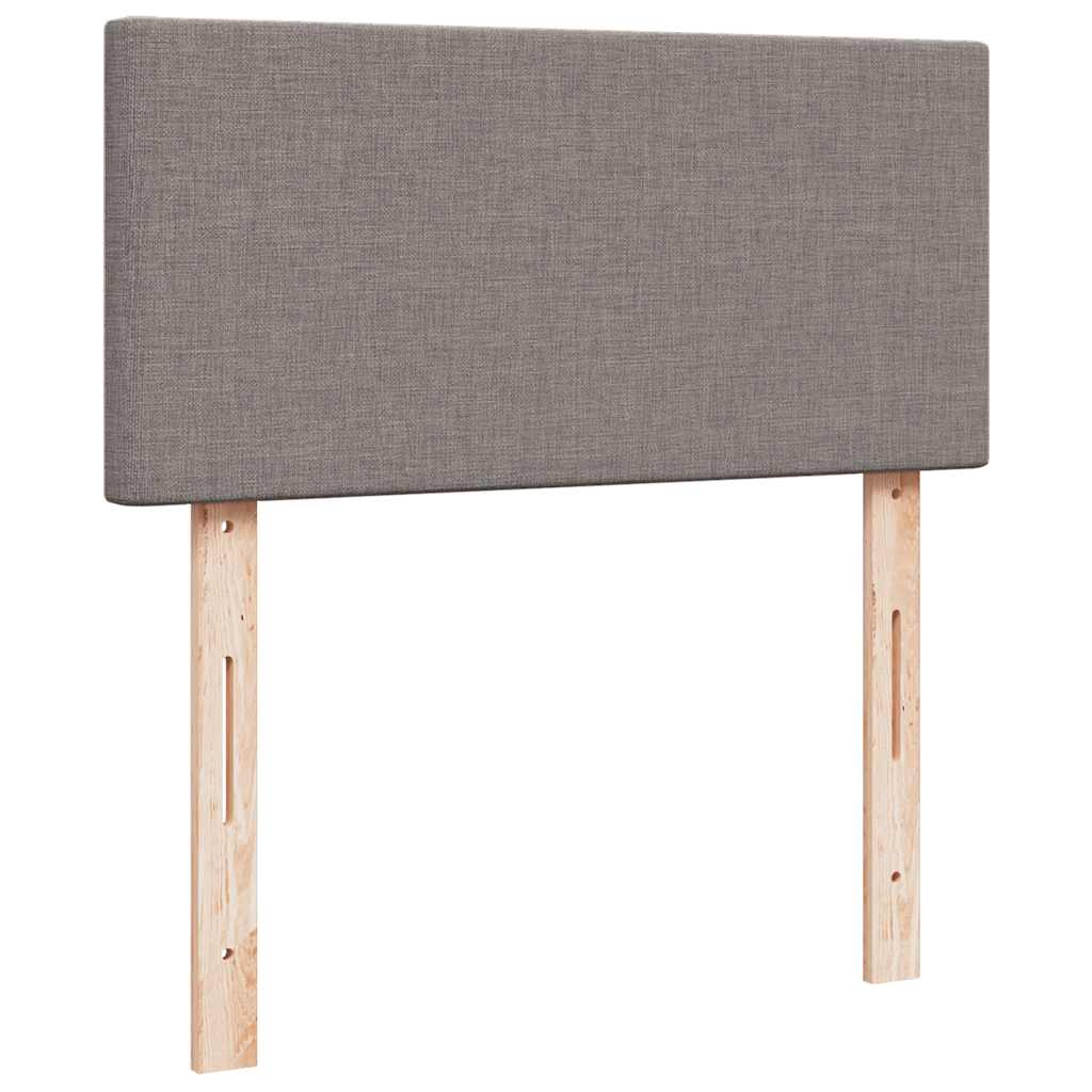 Krevet s oprugama i madracem smeđesivi 100 x 200 cm od tkanine