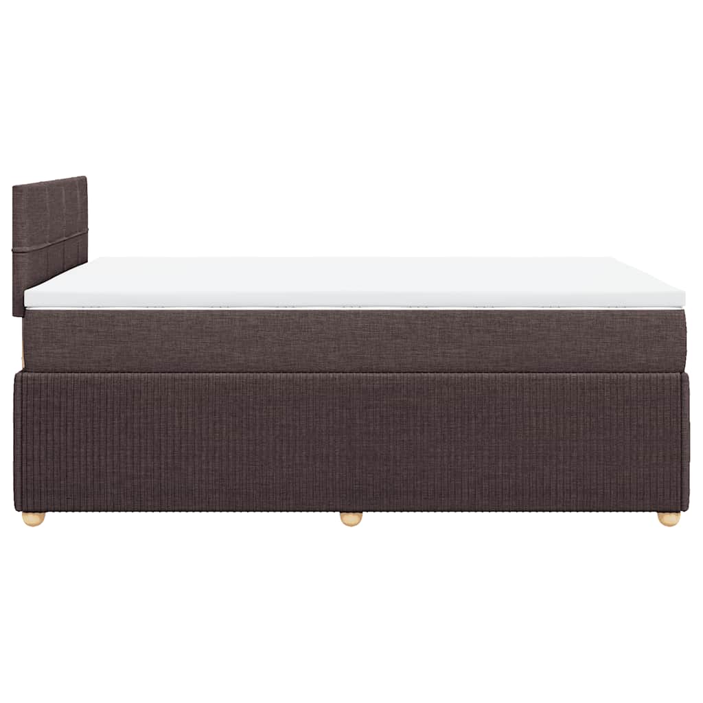 Krevet box spring s madracem tamnosmeđi 120 x 190 cm od tkanine
