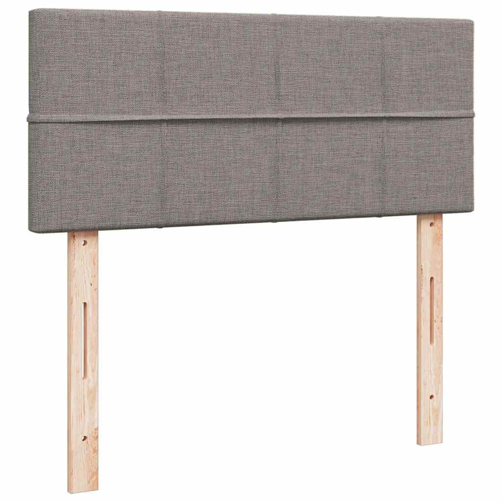 Krevet s oprugama i madracem smeđesivi 120 x 190 cm od tkanine