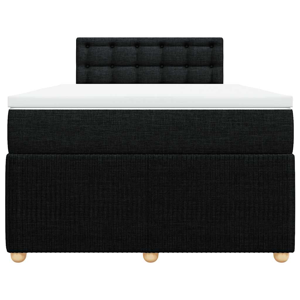 Krevet box spring s madracem crni 120 x 190 cm od tkanine