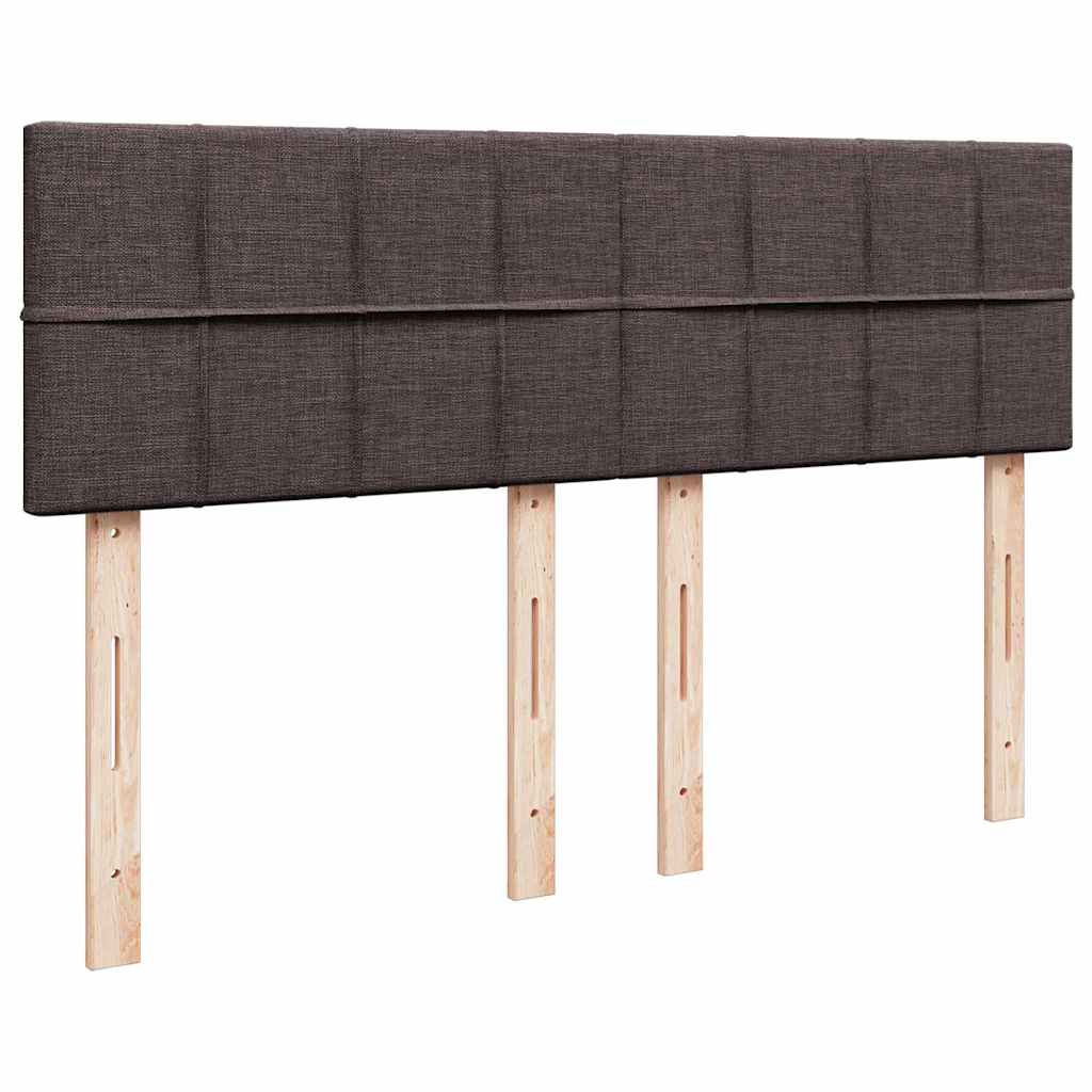 Krevet s oprugama i madracem tamnosmeđi 140 x 190 cm od tkanine