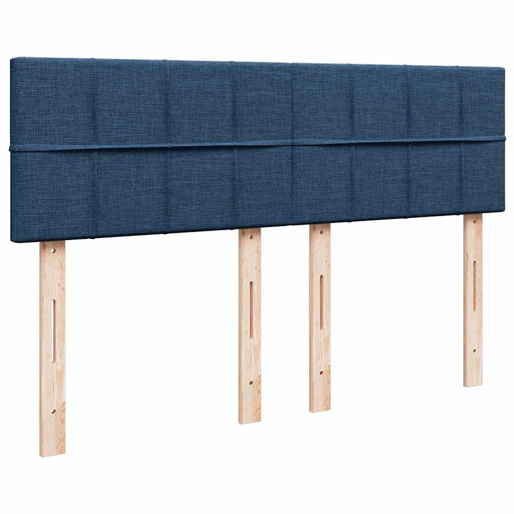 Krevet s oprugama i madracem plavi 160x200 cm od tkanine