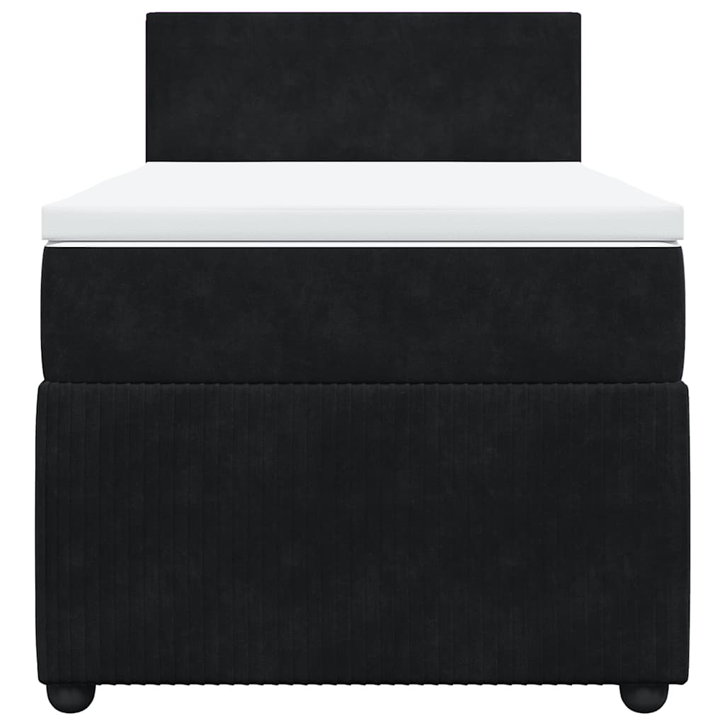 Box spring krevet s madracem crni 80 x 200 cm baršunasti