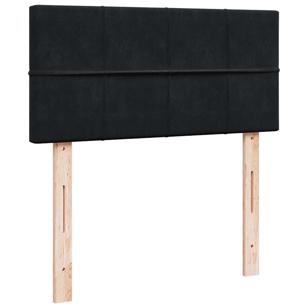 Box spring krevet s madracem crni 80 x 200 cm baršunasti