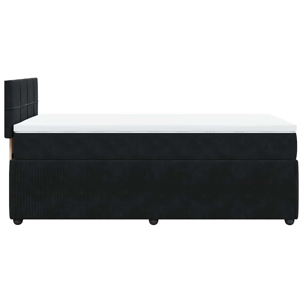Box spring krevet s madracem crni 80 x 200 cm baršunasti