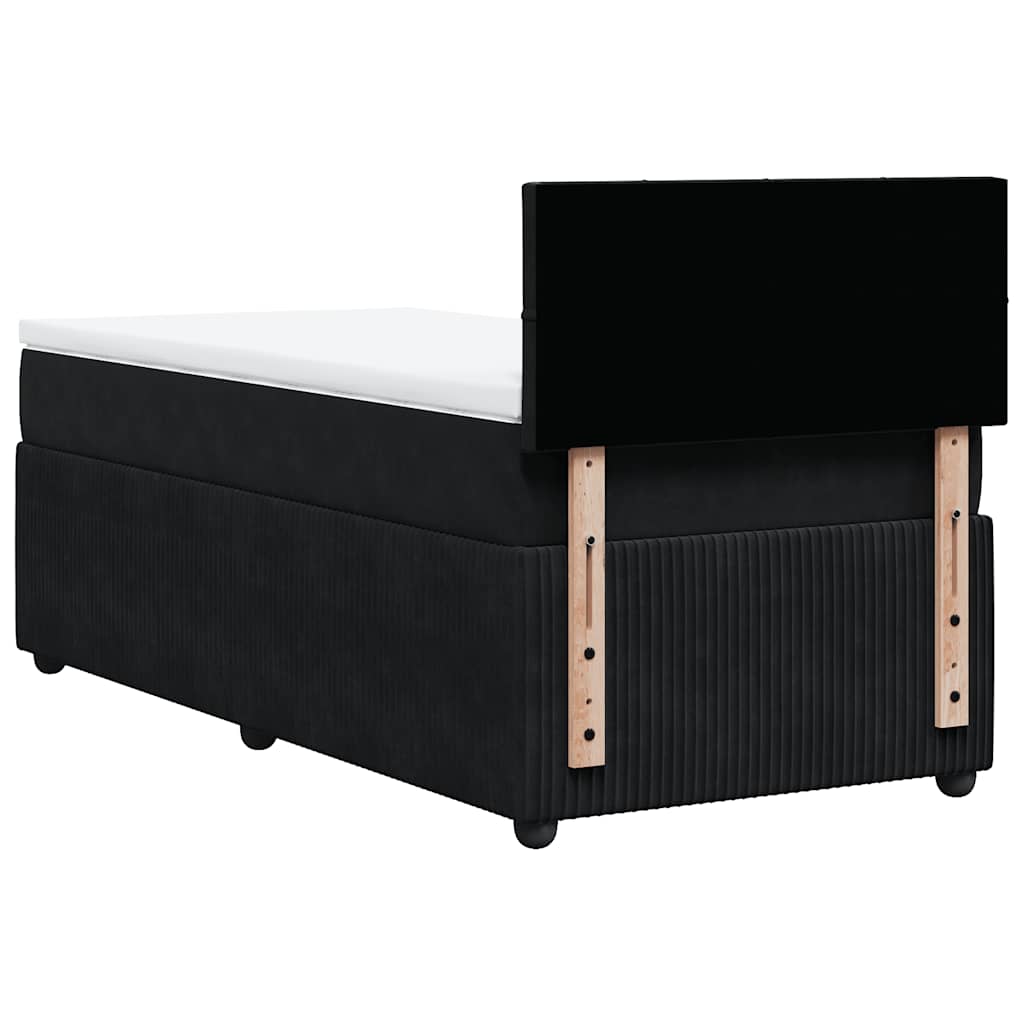 Box spring krevet s madracem crni 80 x 200 cm baršunasti