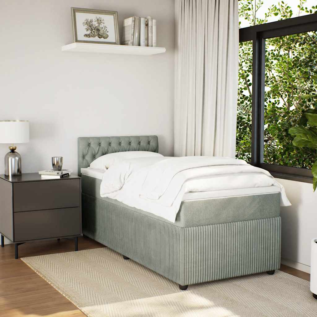 Box spring krevet s madracem ružičasti 80 x 200 cm baršunasti