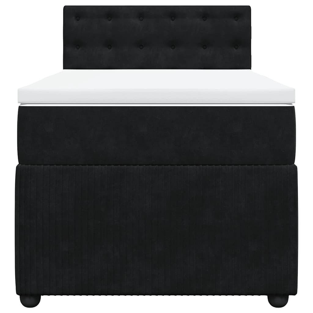 Box spring krevet s madracem crni 80 x 200 cm baršunasti