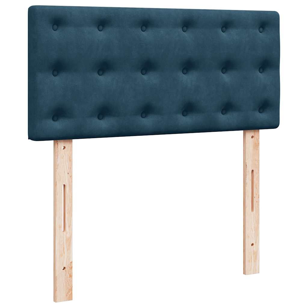 Box spring krevet s madracem plavi 80 x 200 cm baršunasti