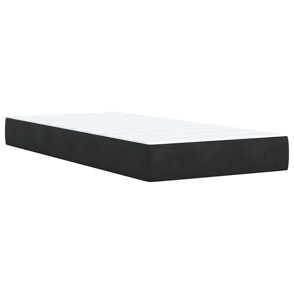 Box spring krevet s madracem crni 90x190 cm baršunasti