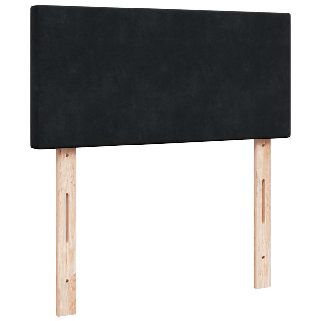 Box spring krevet s madracem crni 90x200 cm baršunasti