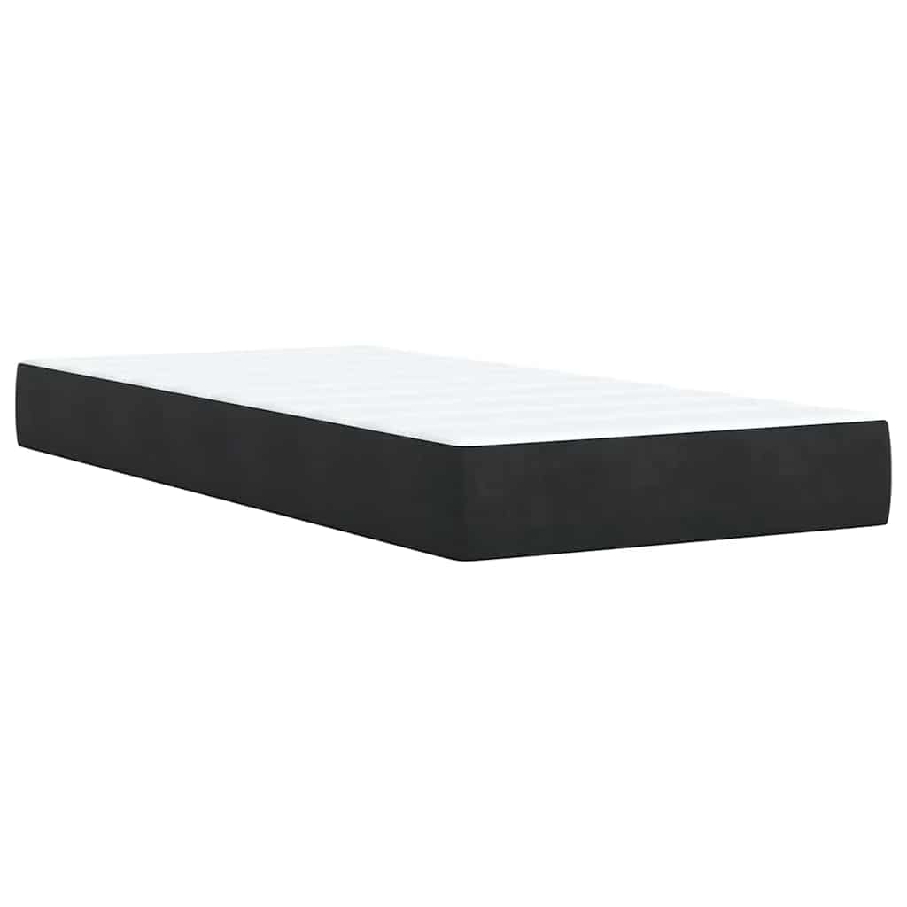Box spring krevet s madracem crni 90x200 cm baršunasti