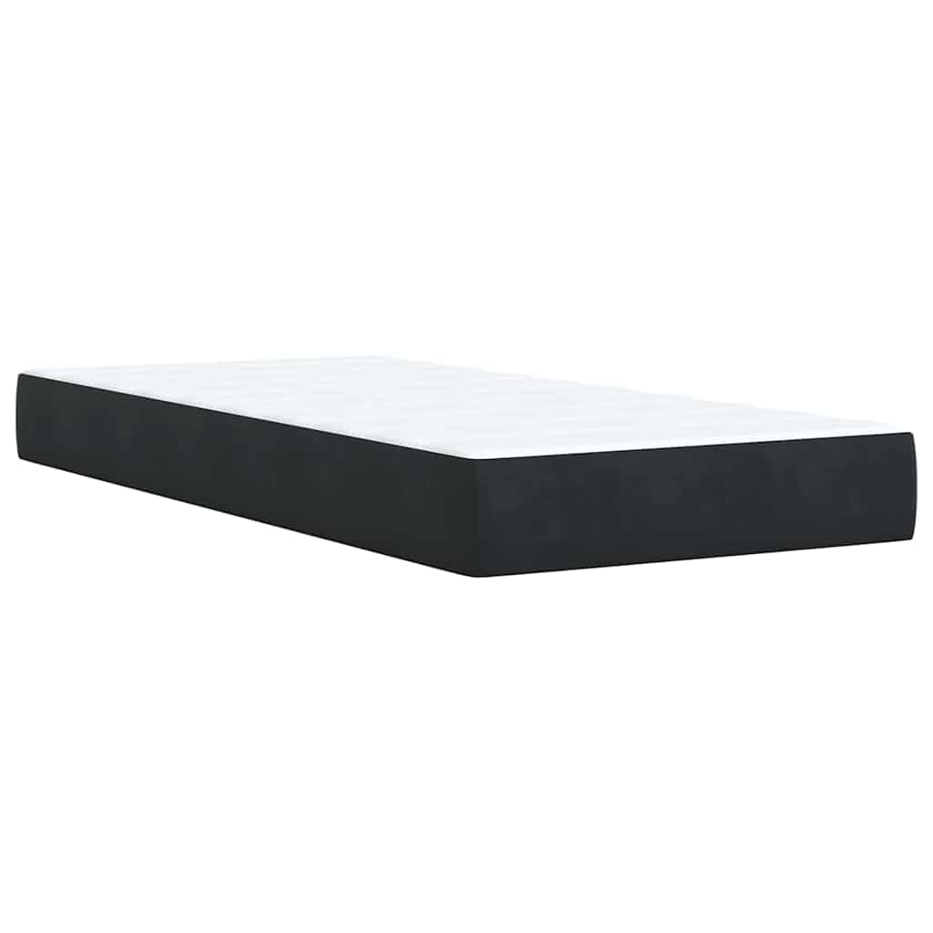 Box spring krevet s madracem crni 90x200 cm baršunasti
