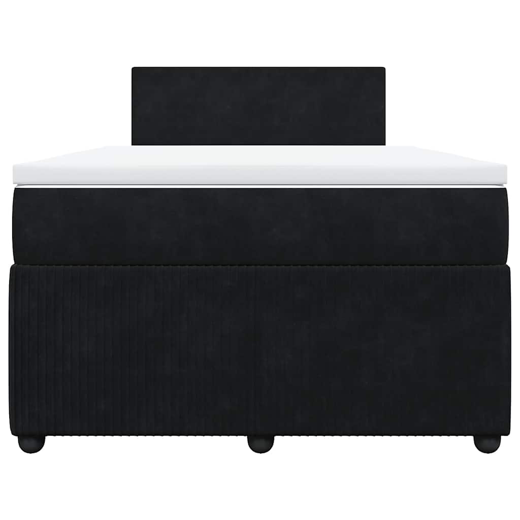Krevet box spring s madracem crni 120 x 190 cm baršunasti
