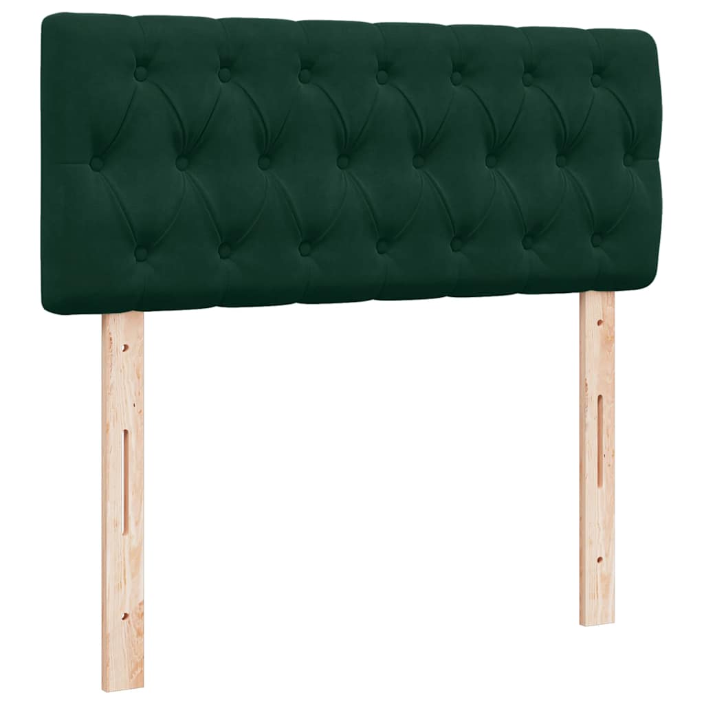 Krevet box spring s madracem tamnozeleni 120x190 cm baršunasti