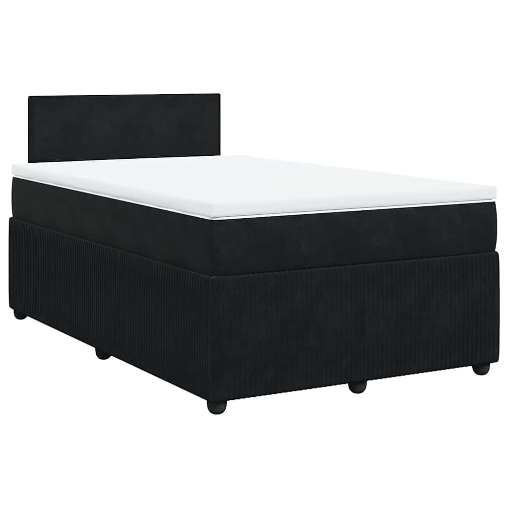 Box spring krevet s madracem crni 120 x 200 cm baršunasti