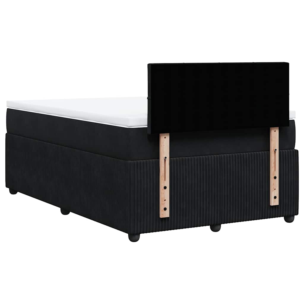 Box spring krevet s madracem crni 120 x 200 cm baršunasti