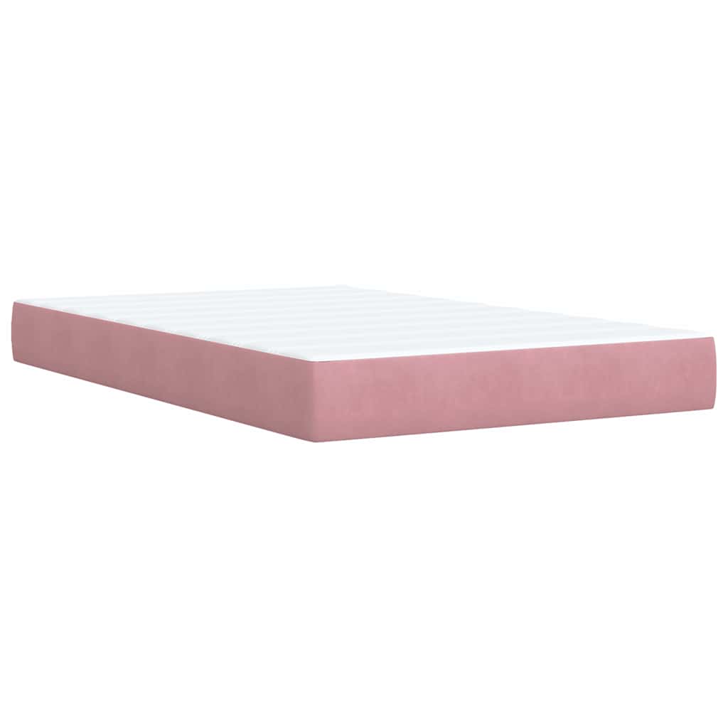 Box spring krevet s madracem ružičasti 120 x 200 cm baršunasti