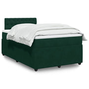 Box spring krevet s madracem tamnozeleni 120x200 cm baršunasti