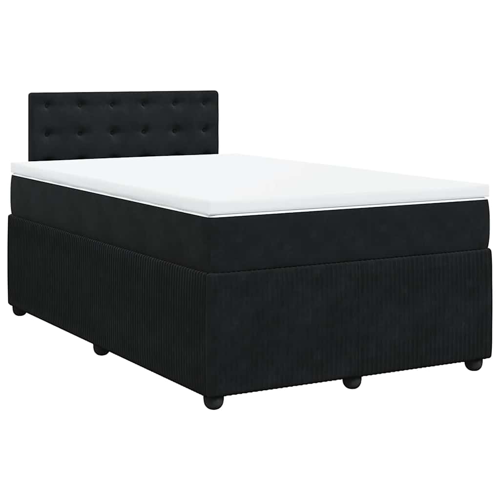 Box spring krevet s madracem crni 120 x 200 cm baršunasti