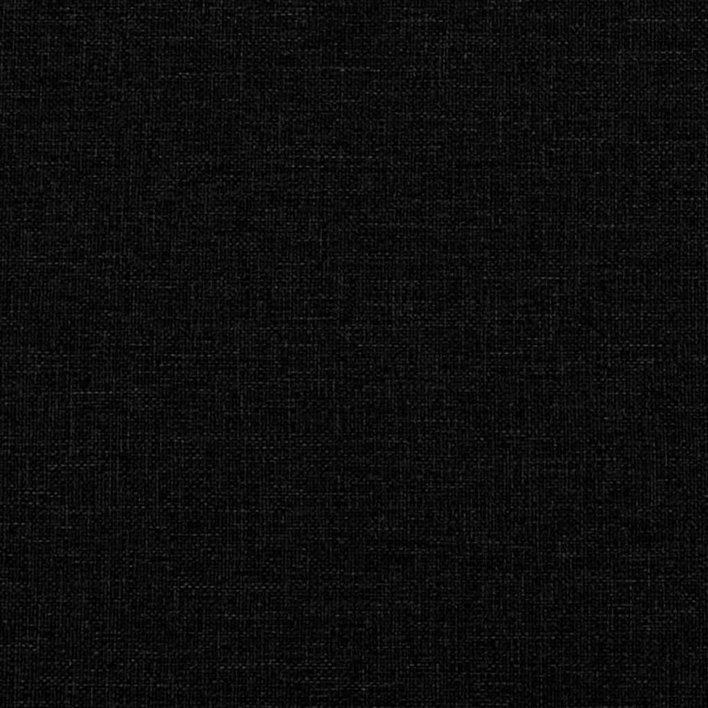 Krevet s oprugama i madracem crni 90x200 cm od tkanine