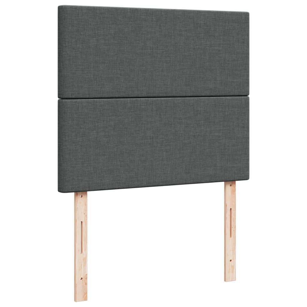 Krevet box spring s madracem tamnosivi 120 x 190 cm tkanina