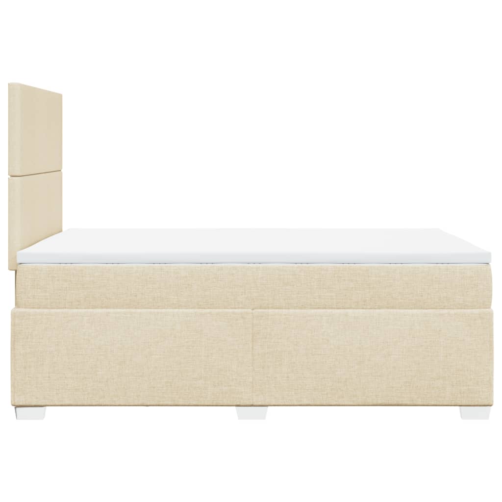 Krevet box spring s madracem krem 120 x 190 cm od tkanine