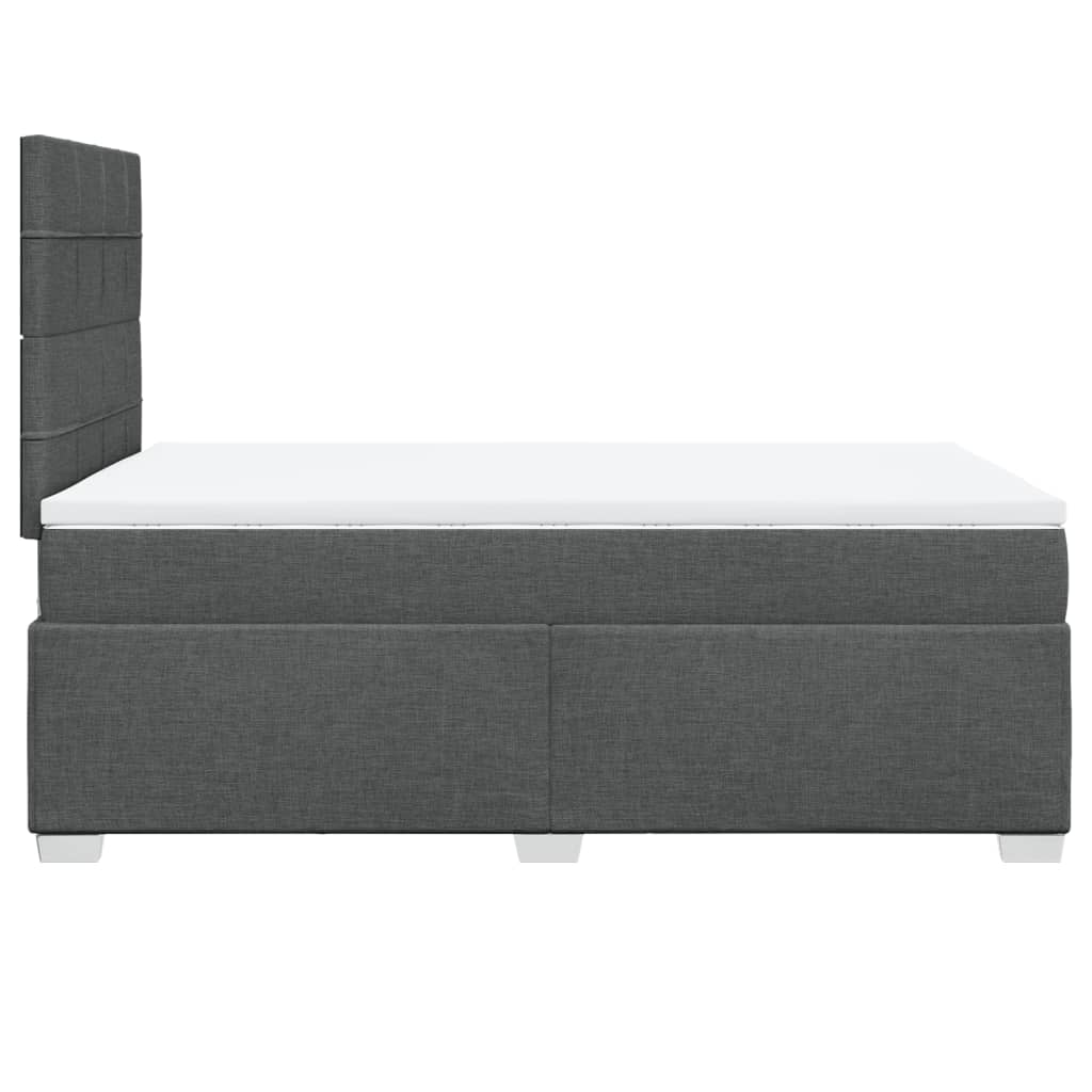 Krevet box spring s madracem tamnosivi 120 x 190 cm tkanina