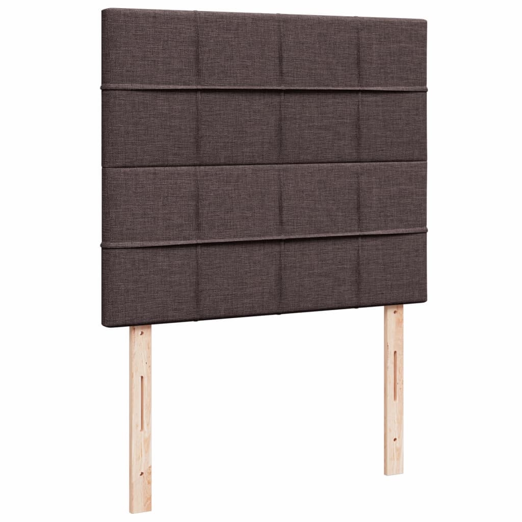 Krevet box spring s madracem tamnosmeđi 120 x 190 cm od tkanine