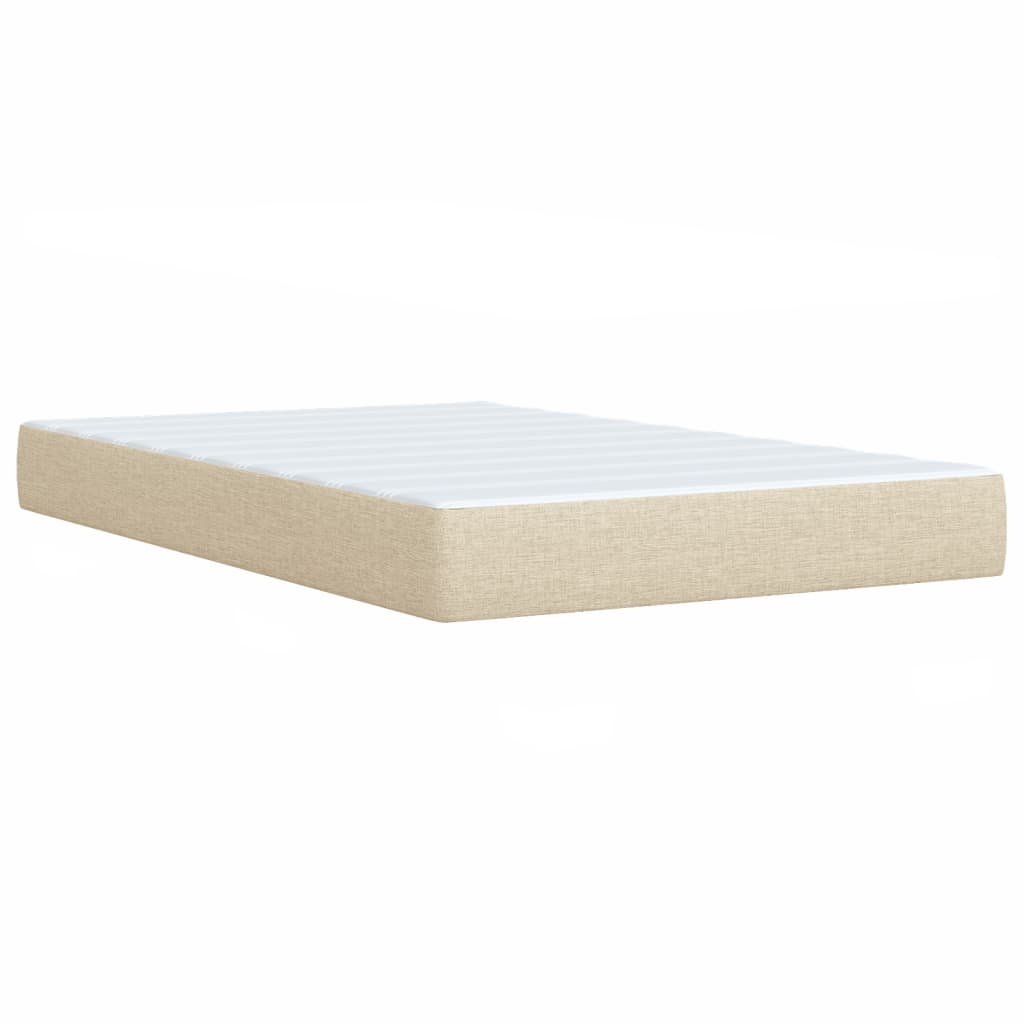 Krevet box spring s madracem krem 120 x 190 cm od tkanine