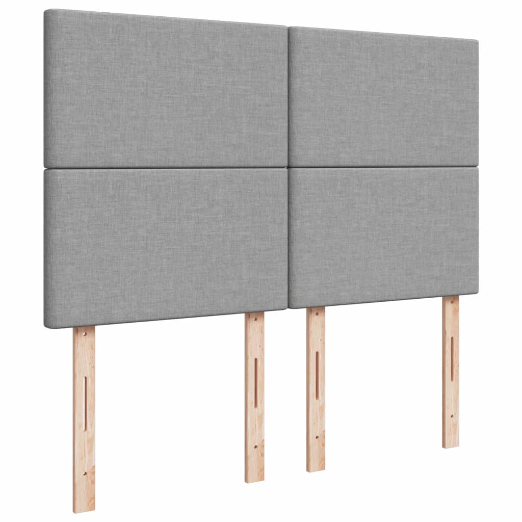 Krevet box spring s madracem svjetlosiva 160x200 cm tkanina