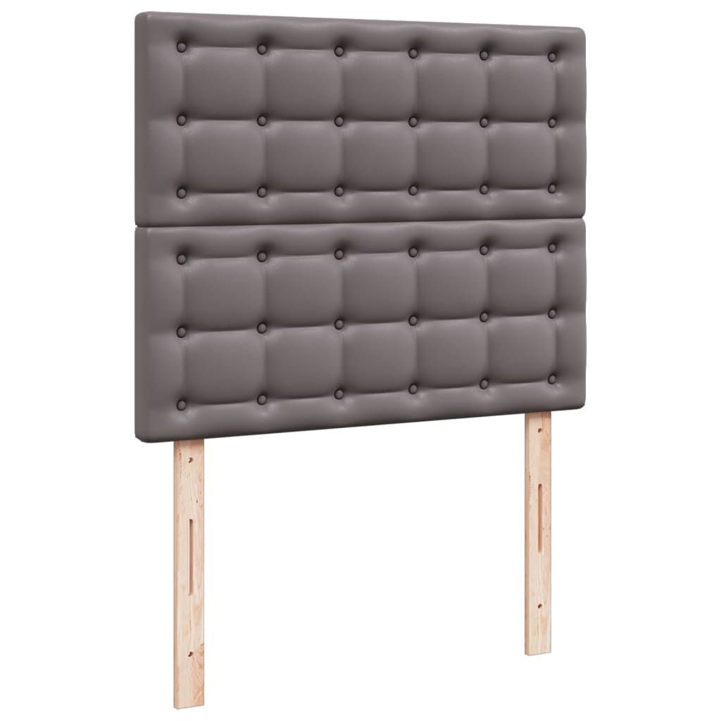Krevet s oprugama i madracem sivi 120x200 cm od umjetne kože