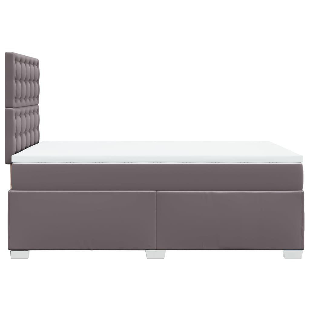 Krevet s oprugama i madracem sivi 120x200 cm od umjetne kože