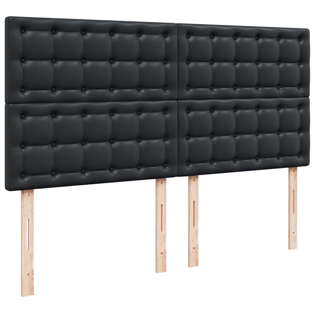 Krevet s oprugama i madracem crni 180 x 200 cm od umjetne kože
