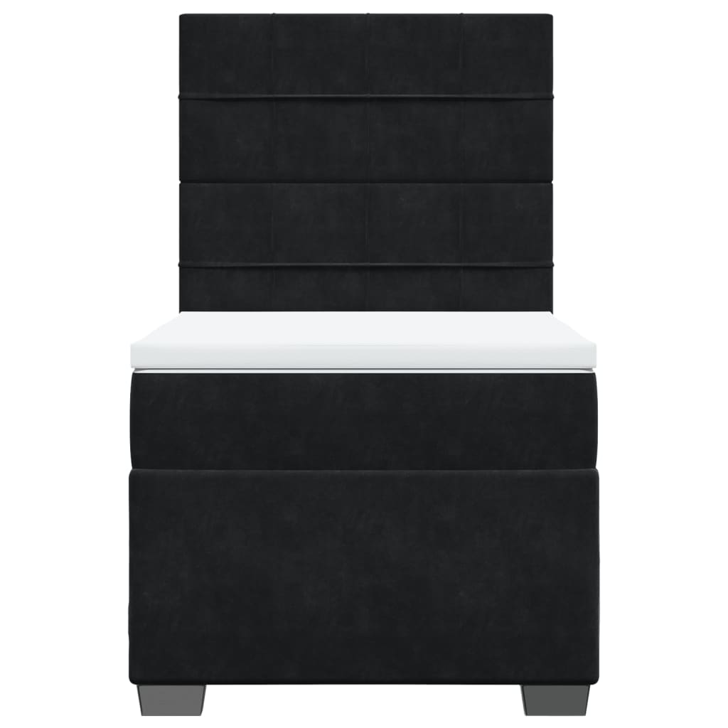 Box spring krevet s madracem crni 80 x 200 cm baršunasti